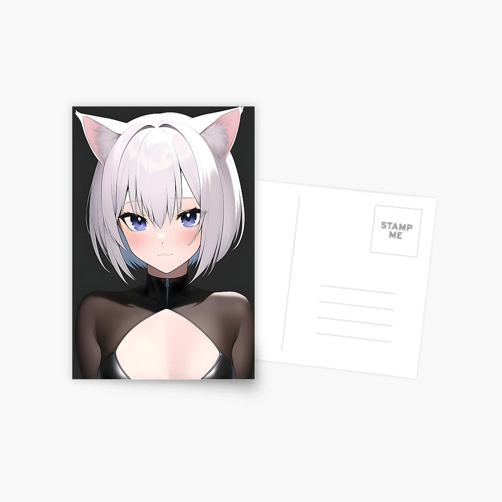 Kawaii Anime Neko Cat Girl With white hair iPad Case & Skin for Sale by  TenchiMasaki