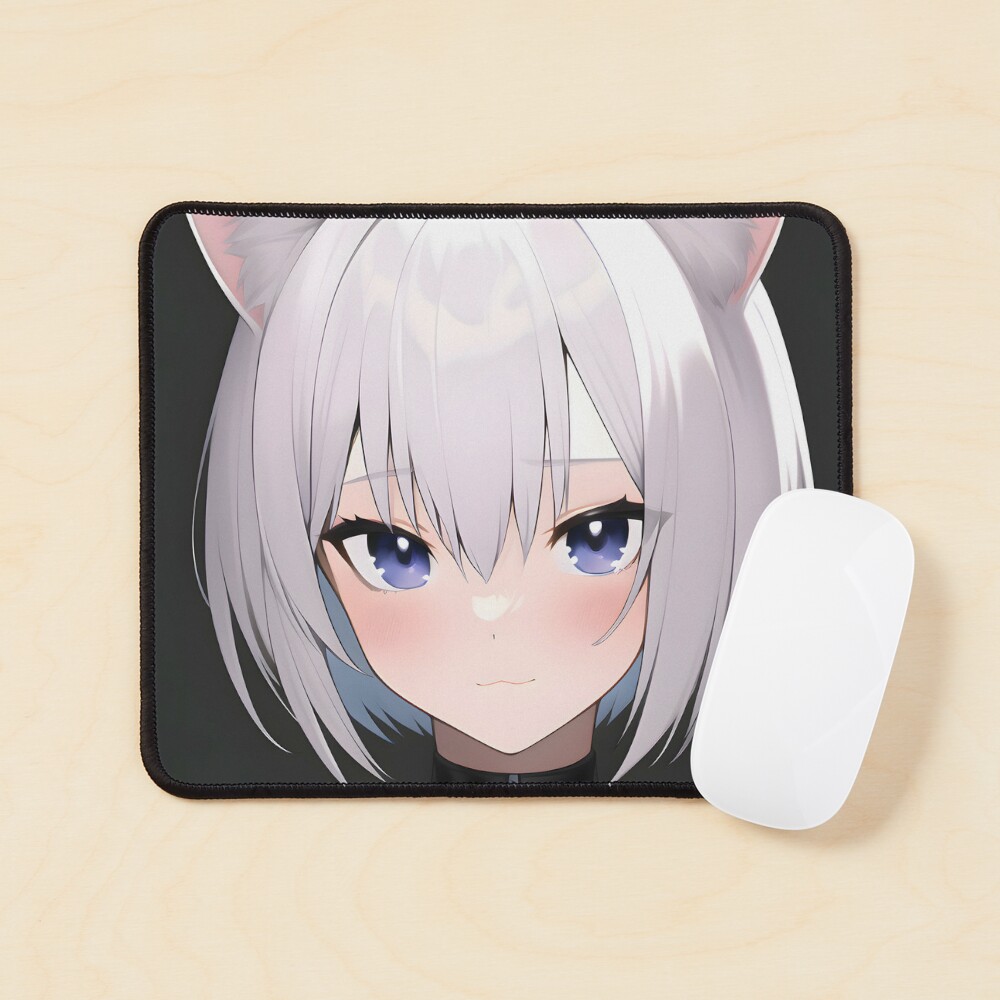 Kawaii Anime Neko Cat Girl With white hair Poster for Sale by TenchiMasaki