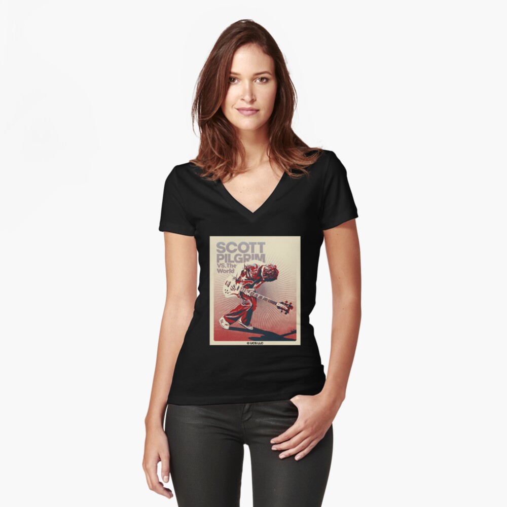 Item preview, Fitted V-Neck T-Shirt designed and sold by chrlalexandru.