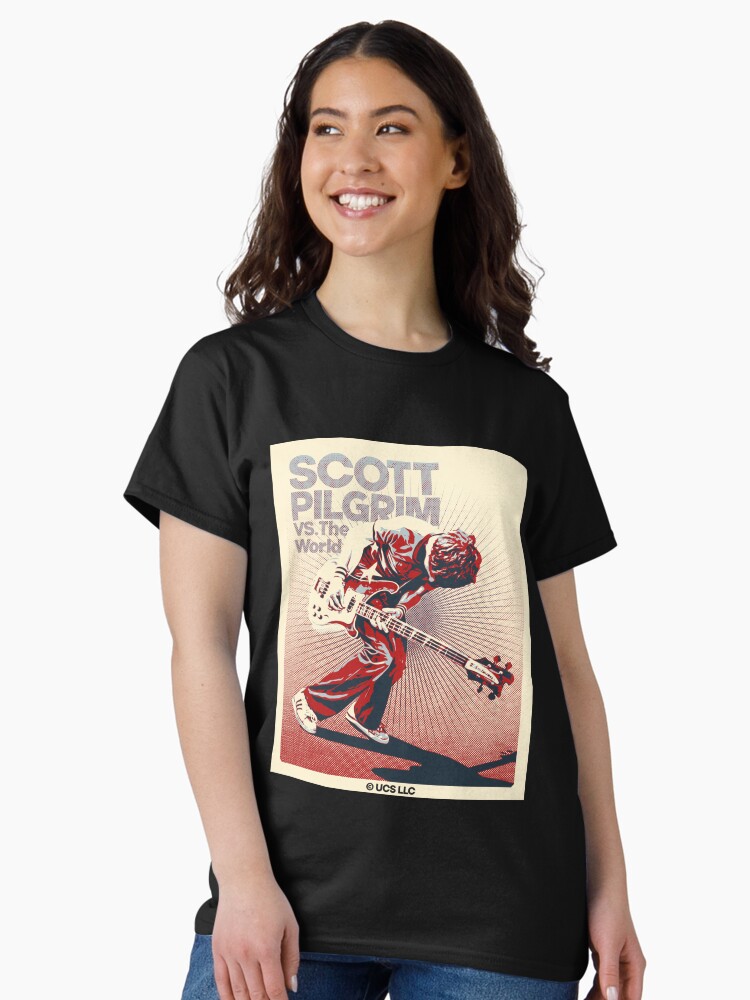 Thumbnail 2 of 7, Classic T-Shirt, Scott Pilgrim movie vintage poster designed and sold by chrlalexandru.