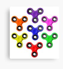 Finger Spinners Multi Coloured Metal Print