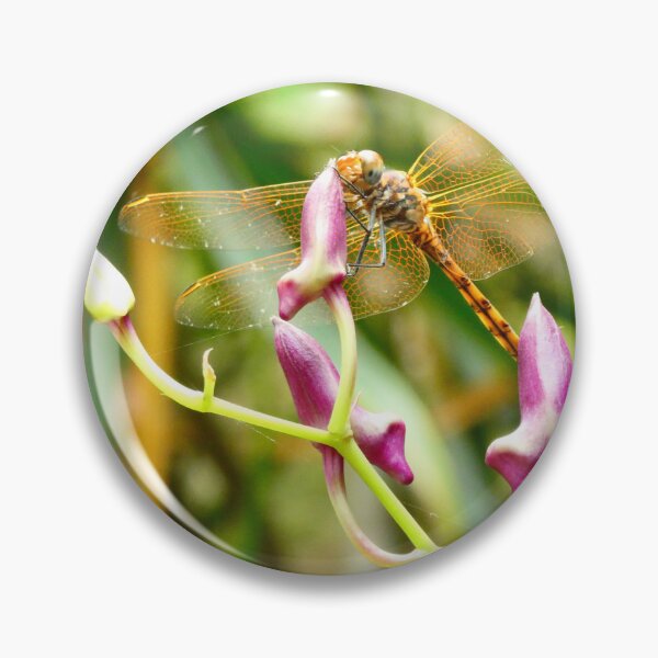 Item preview, dragonfly on pink orchid designed and sold by tasgrama.