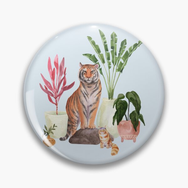 Item preview, Striped Cats In A Boho Jungle designed and sold by BohemiWANDERS.