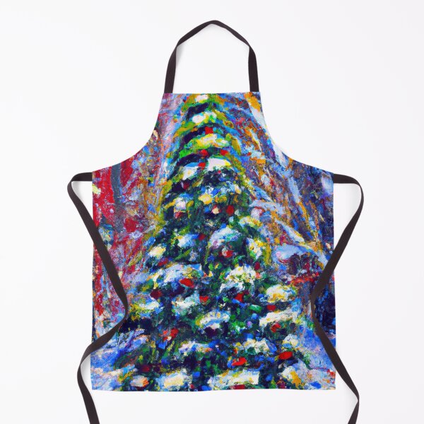 Item preview, Abstract Decorated Christmas Tree Painting designed and sold by priddypaintings.