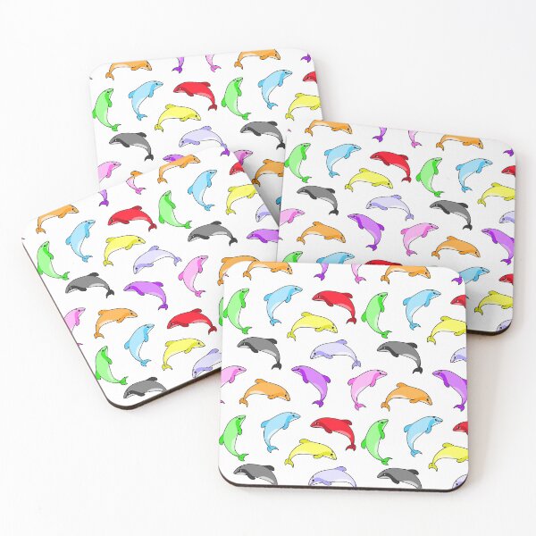 Item preview, Rainbow dolphins pattern designed and sold by rainbowcho.