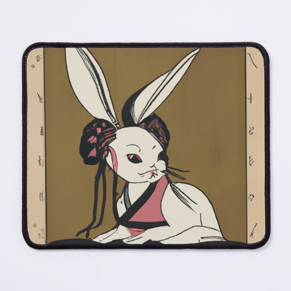 Item preview, Bunny geisha with a pink ribbon designed and sold by Inalternativ.