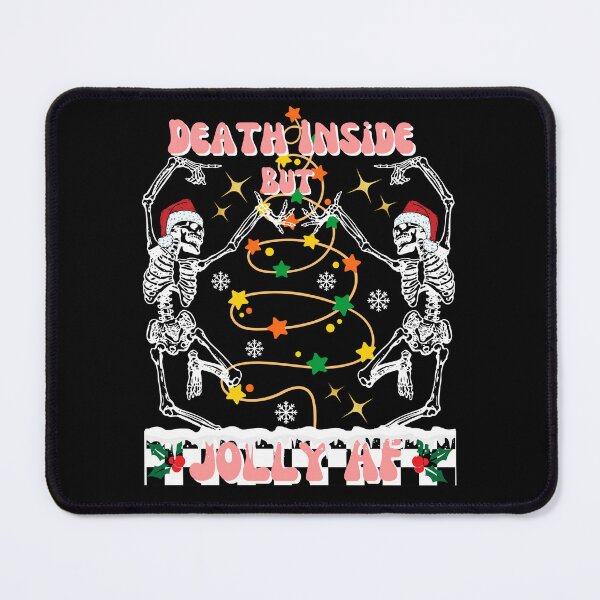 Item preview, Death inside but jolly af Merry Christmas Christmas vintage shirt Christmas gift designed and sold by ArtfulGiftShop.