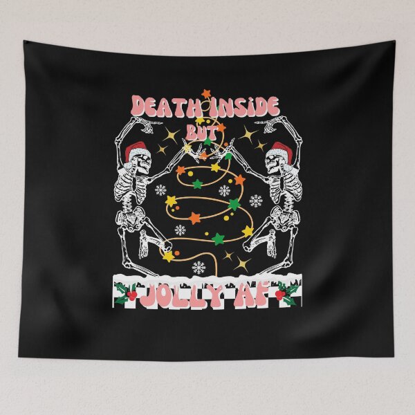 Item preview, Death inside but jolly af Merry Christmas Christmas vintage shirt Christmas gift  designed and sold by ArtfulGiftShop.