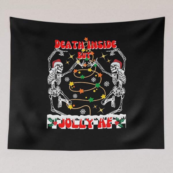 Item preview, Death inside but jolly af Merry Christmas Christmas vintage shirt Christmas gift  designed and sold by ArtfulGiftShop.