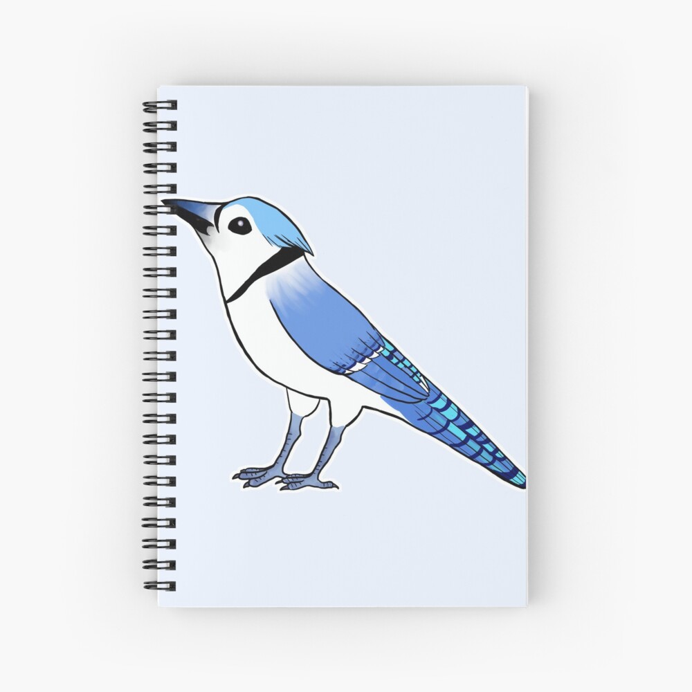 Blue Jay Art Design Flying Blue Jay | Spiral Notebook