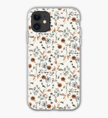 Orange Flower Pattern iPhone Case