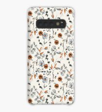 Funda/vinilo para Samsung Galaxy Patrón de flor de naranja
