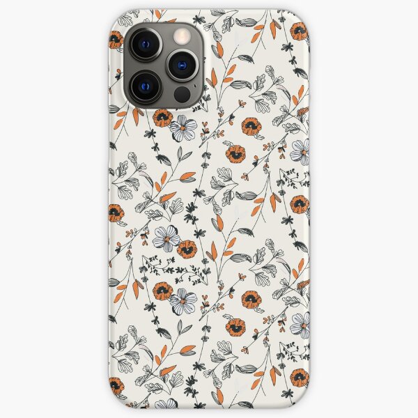 Orange Flower Pattern iPhone Snap Case
