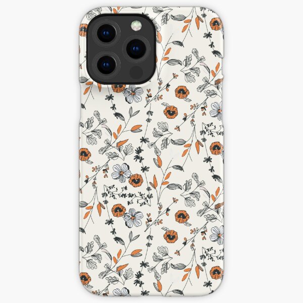 Orange Flower Pattern iPhone Snap Case