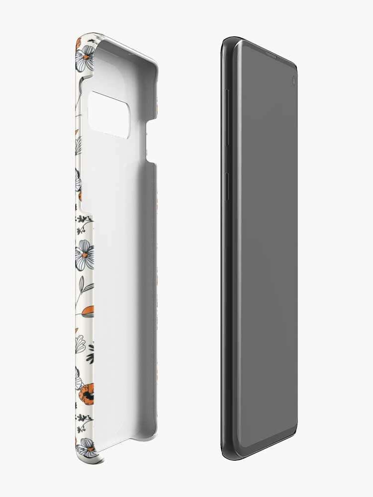 Alternate view of Orange Flower Pattern Case & Skin for Samsung Galaxy