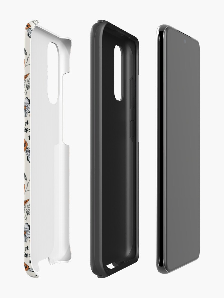 Alternate view of Orange Flower Pattern Case & Skin for Samsung Galaxy