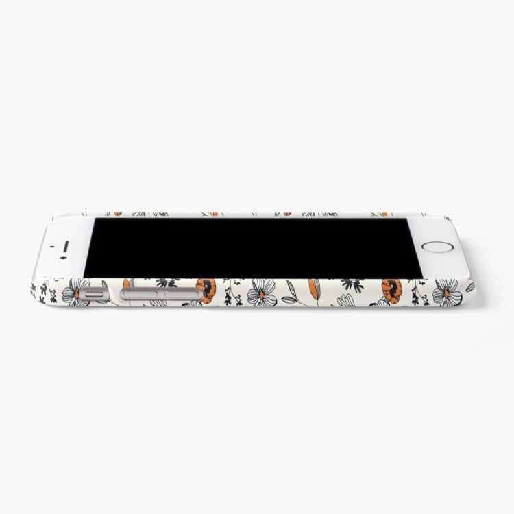Alternate view of Orange Flower Pattern iPhone Case & Cover