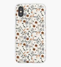 Orange Flower Pattern iPhone Case