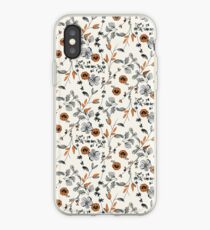 Orange Flower Pattern iPhone Case
