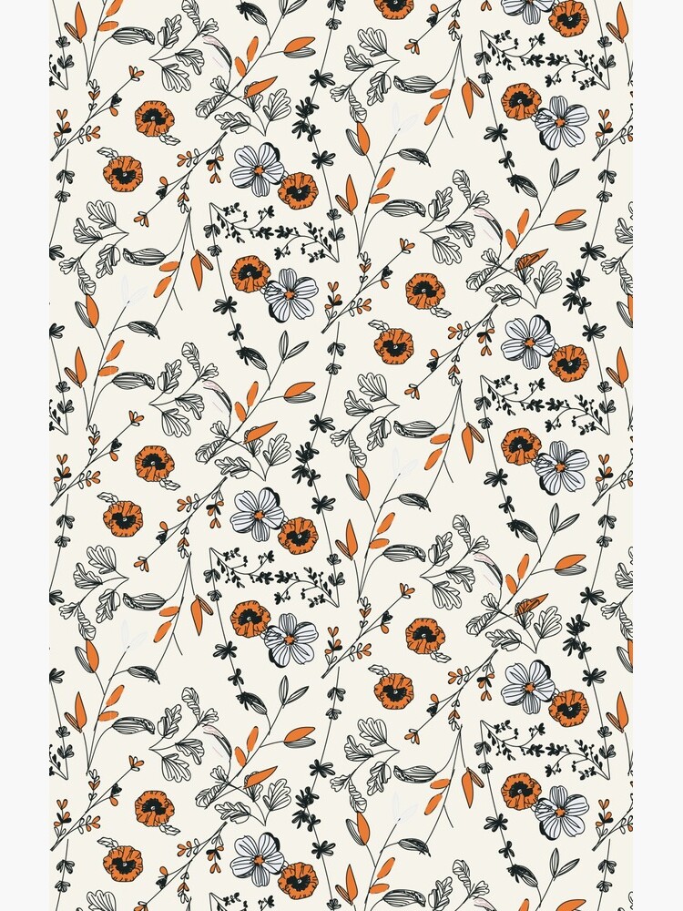 Orange Flower Pattern by chotnelle
