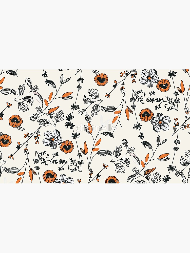 Orange Flower Pattern by chotnelle