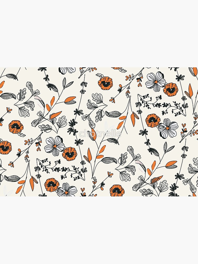 Orange Flower Pattern by chotnelle