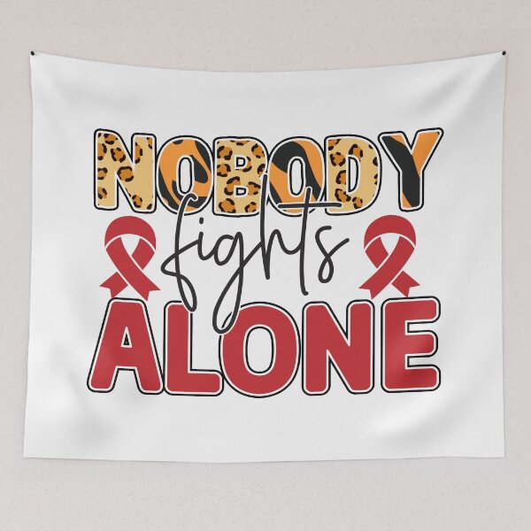 Item preview, Breast Cancer Inspiration.  Nobody Fights Alone designed and sold by Deano's Designs.