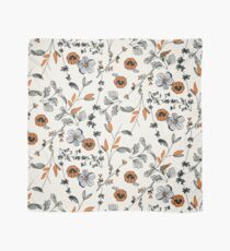 Orange Flower Pattern Scarf