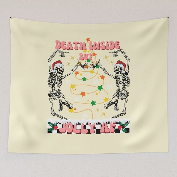 Item preview, Death inside but jolly af Merry Christmas Christmas vintage shirt Christmas gift  designed and sold by ArtfulGiftShop.