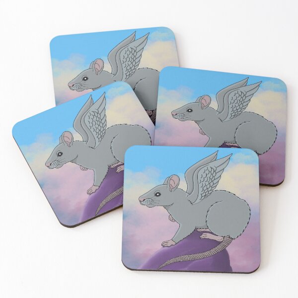 Item preview, Angel Rat with cloud background  designed and sold by Redtailedbailys.
