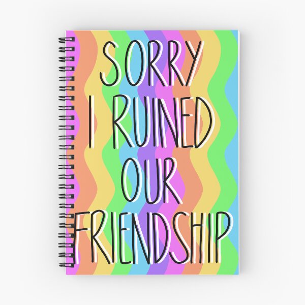 Aperçu de l'œuvre Désolé d'avoir ruiné l'amitié, arc-en-ciel Carte de vœux créée et vendue par Nikk Tetreault.
