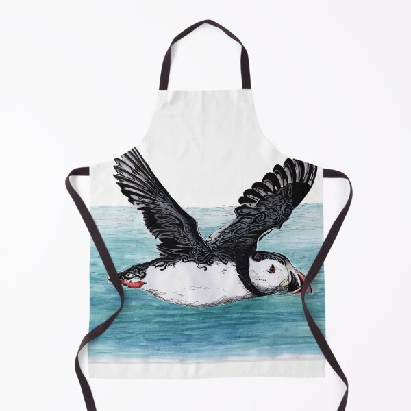 Item preview, a puffin flying over the sea designed and sold by JoeEJackson.