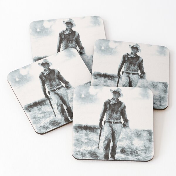 Item preview, John Wayne B&W Watercolor Painting designed and sold by Ryan  Rad.