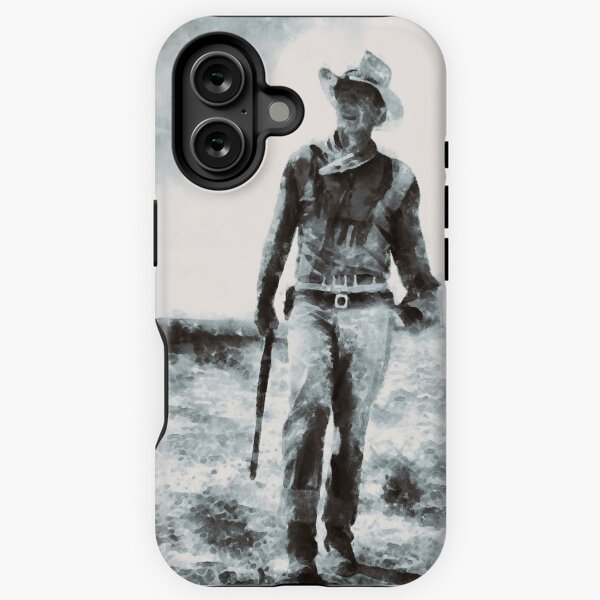 Item preview, John Wayne B&W Watercolor Painting designed and sold by Ryan  Rad.