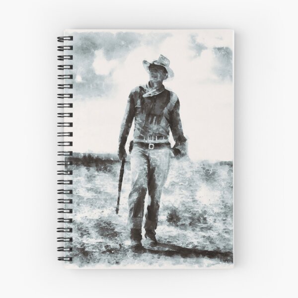 Item preview, Pintura de acuarela en blanco y negro de John Wayne designed and sold by Ryan Rad.