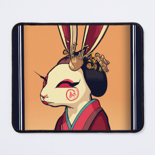 Item preview, Bunny geisha with a pink kimono designed and sold by Inalternativ.