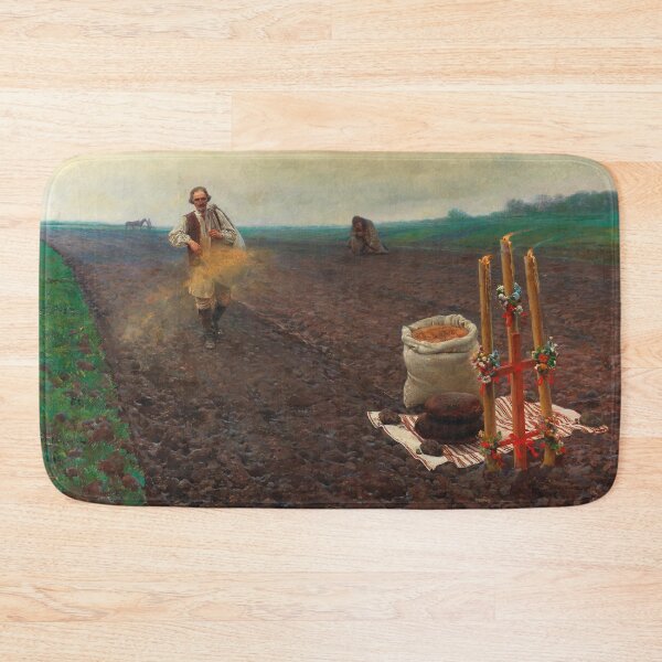 Item preview, The First Sowing | Piotr Stachiewicz | 1896 Polish Farm Life Art designed and sold by CJET.