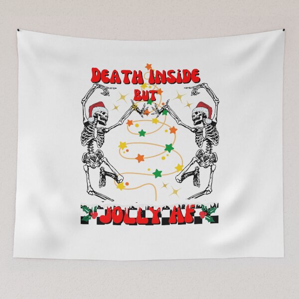 Item preview,  Death inside but jolly af Merry Christmas Christmas vintage shirt Christmas gift  designed and sold by ArtfulGiftShop.