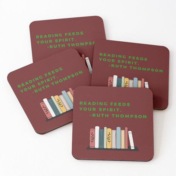 Item preview, 'Reading feeds your spirit'- Ruth Thompson designed and sold by Rechtop.