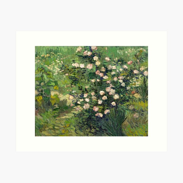 Vista previa del artículo con la obra «Vincent van Gogh - Rosas, 1889», diseñado y vendido por Vintage Wall Art.
