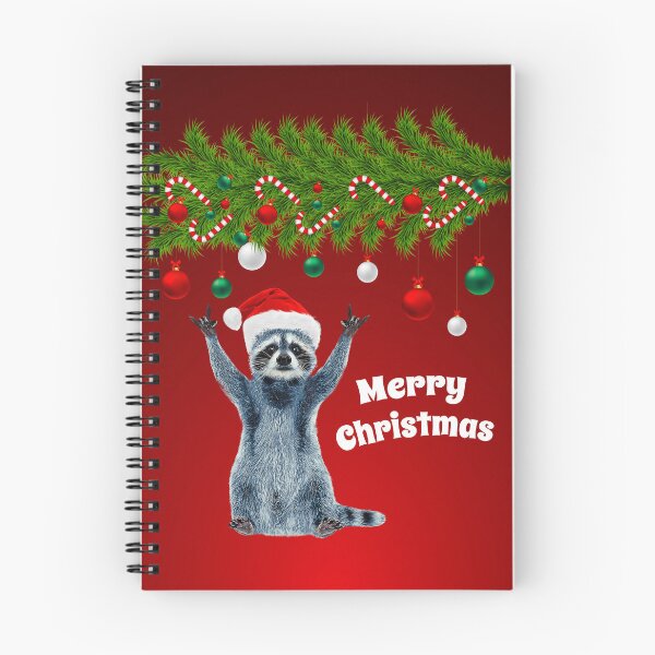 Item preview,  Funny  Raccoon  with Santa hat | Gifts Christmas cards Funny  Raccoon | Christmas  Raccoon  designed and sold by TeeARTHY.