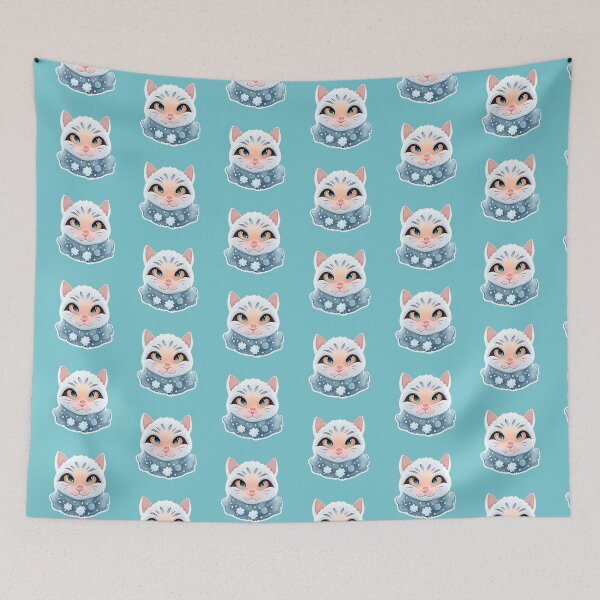 Item preview, Lovely Christmas Cute Cat Closeup In Winter Scenery Staring At You  designed and sold by KOTOdesign.