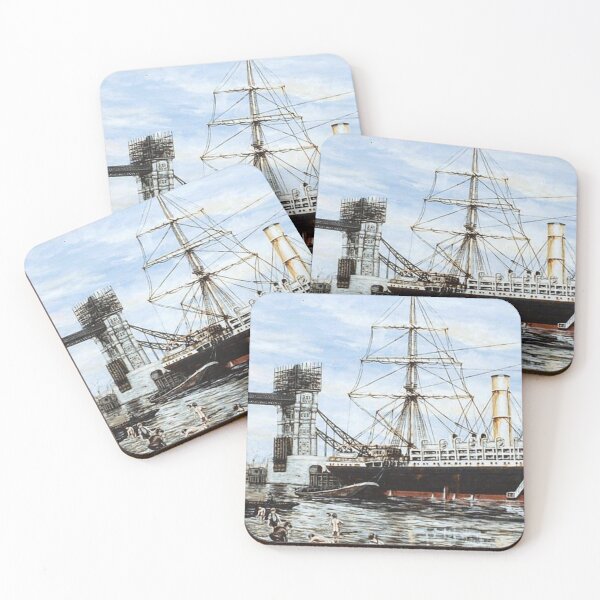 Item preview, CONSTRUCTION OF TOWER BRIDGE AND THE SS RUAHINE  designed and sold by Mackenzie Moulton International Artist .