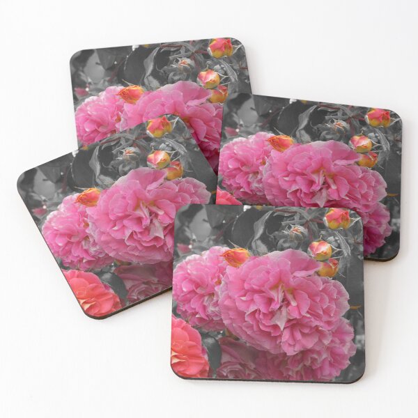 Item preview, low pigment pink roses on grey designed and sold by tasgrama.