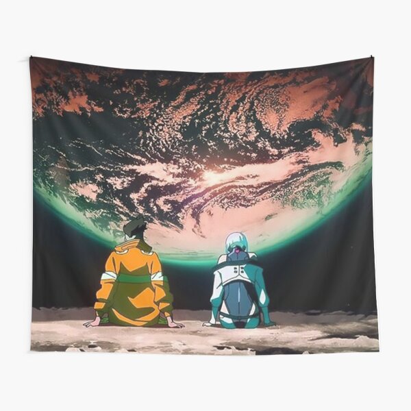 Cyberpunk Edgerunners - David and Lucy full moon Tapestry
