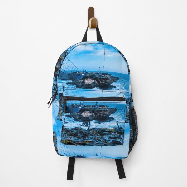 Item preview, Rope foot bridge from plateau to rock island BLUE designed and sold by kall3bu.