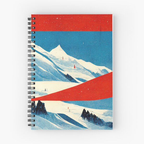 Item preview, Skiing in the Swiss Alps III - vintage graphic style mountain landscape designed and sold by NickMateo.