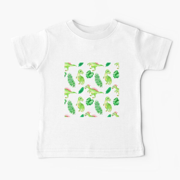 Green Baby Dinosaurs Baby T-Shirt