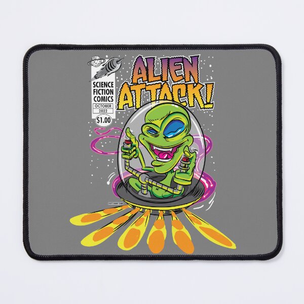 Item preview, Alien Attack Science Fiction Comicbook Cover designed and sold by eShirtLabs.