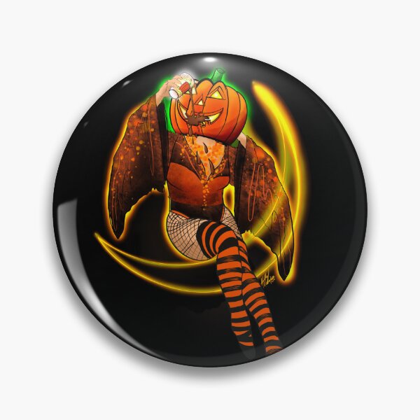Item preview, Pumpkin Pinup 1 By Holly Macabre designed and sold by HellKittenRVA.
